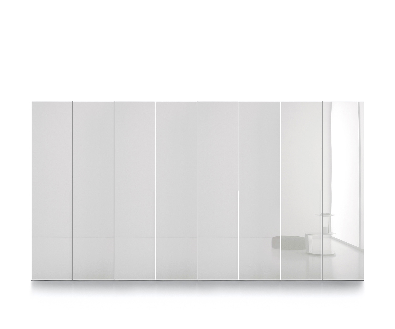 Exclusive Novamobili Design wardrobe Crystal 4m white glossy