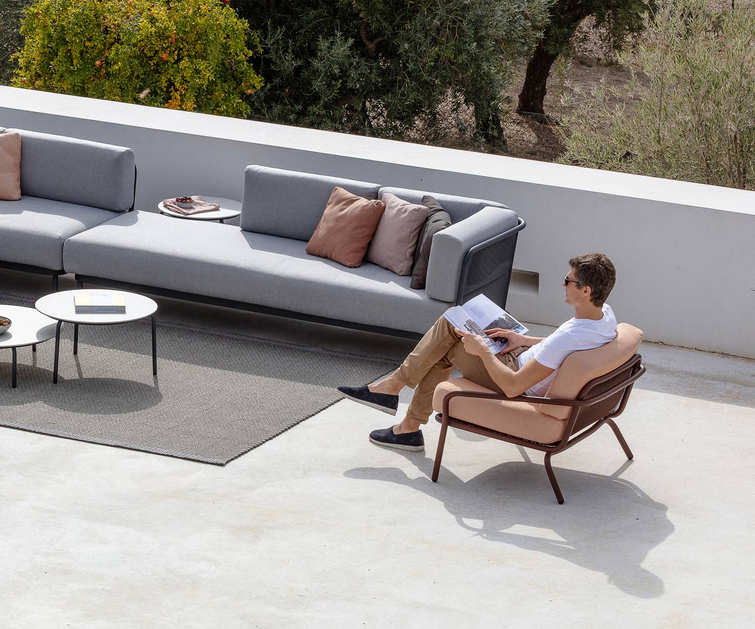 Todus Starling Design leisure armchair with garden sofa Baza on a terrace