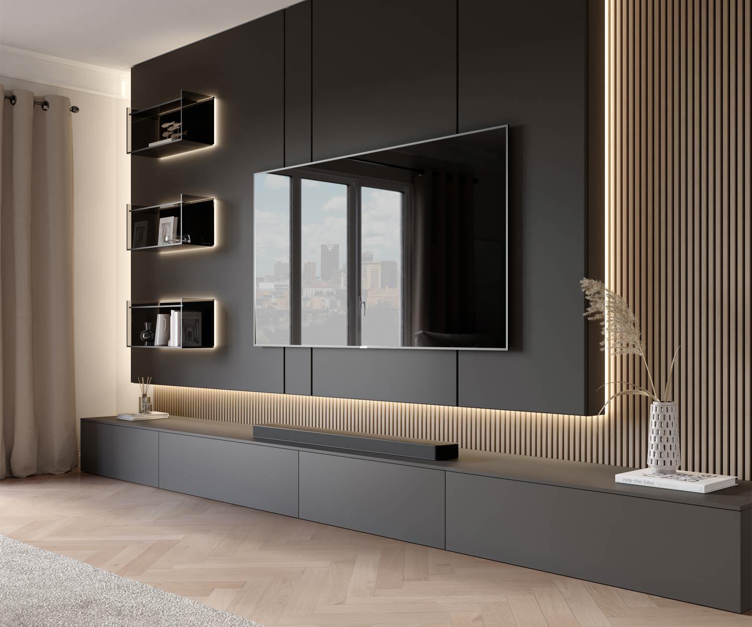 Livitalia Luxury design TV wall unit C100