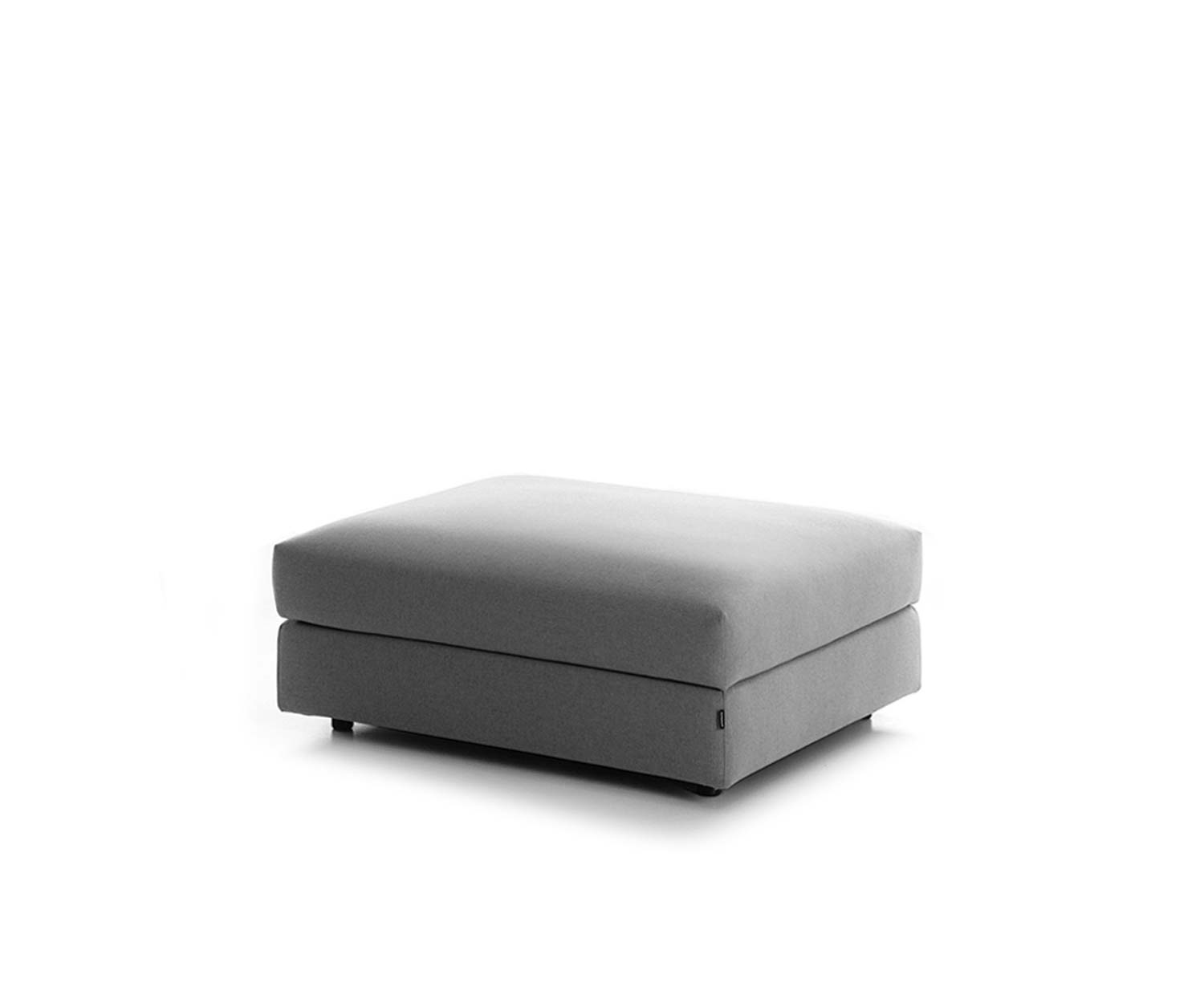 Modern Postoria Classic pouf with grey fabric cover