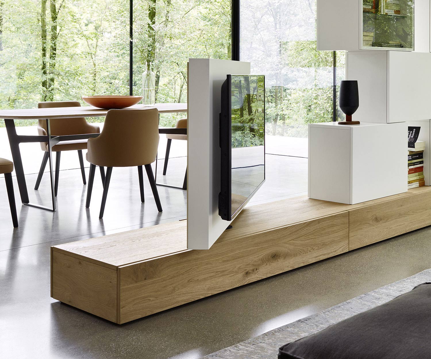 Modern swivelling TV design panel living room kitchen room divider