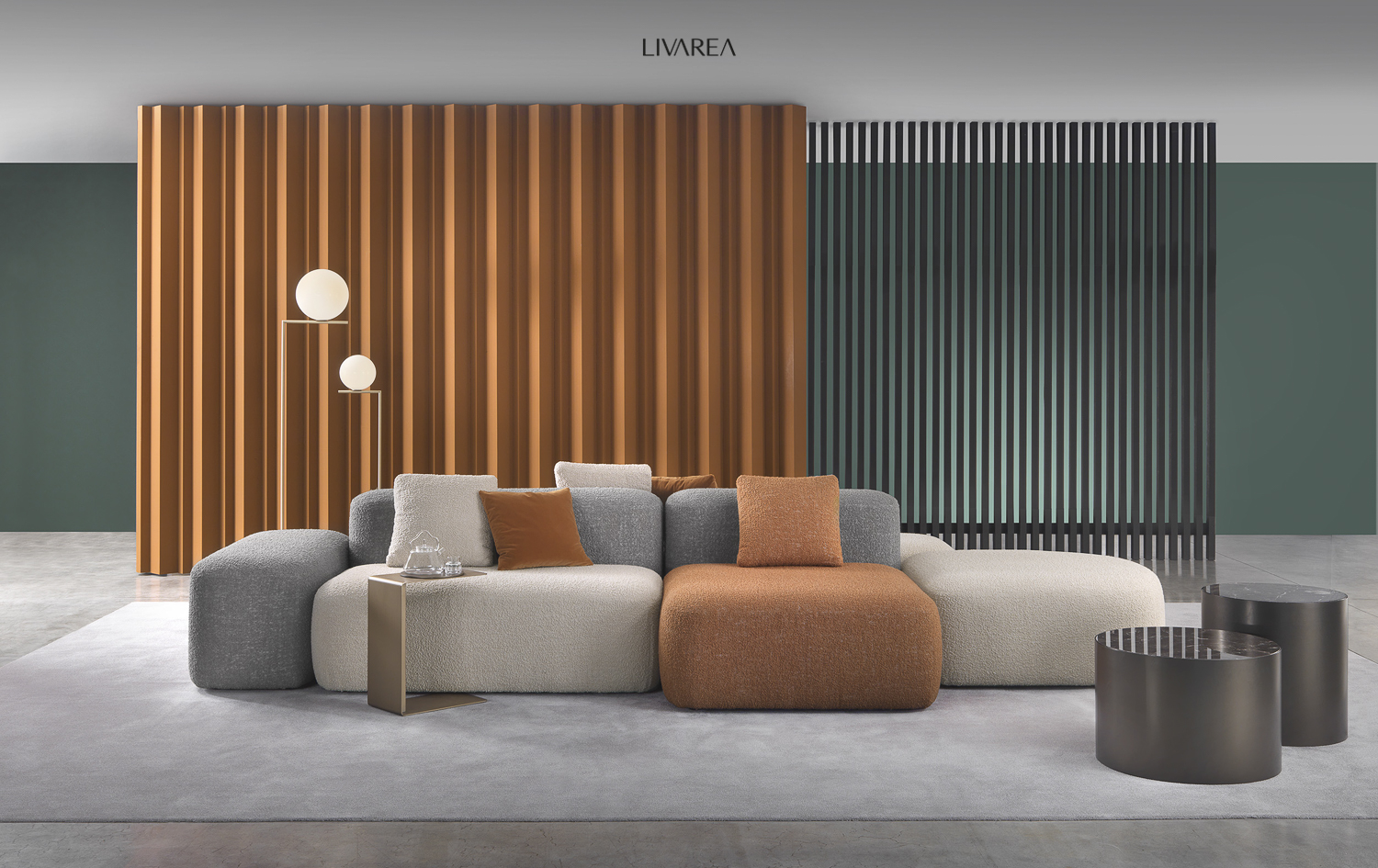 Schoenes mehrteiliges Big Sofa mit Hocker verschiedene Bezugsfarben exklusives design wohnzimmer