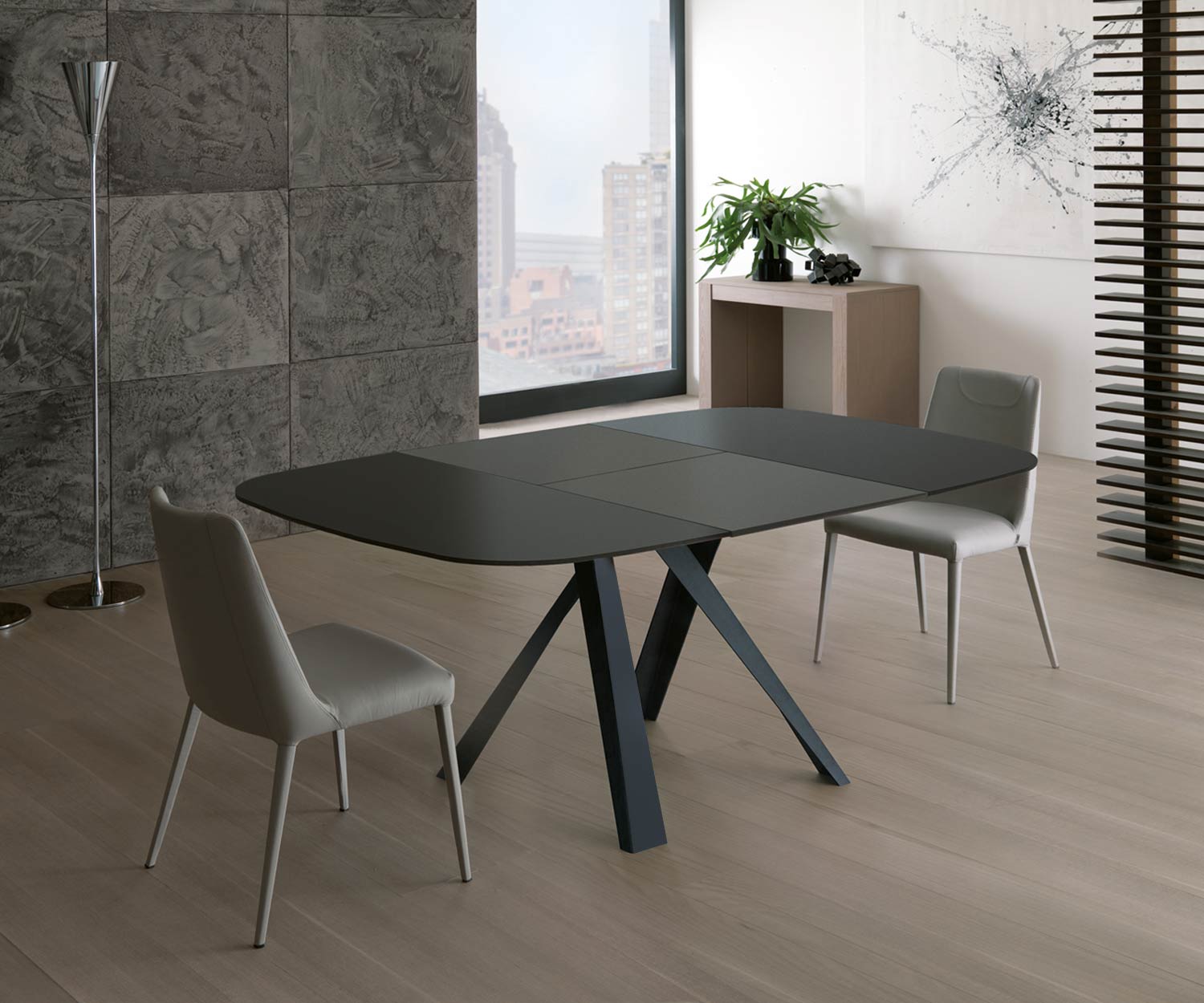 Ozzio Bombo extendable dining table T246