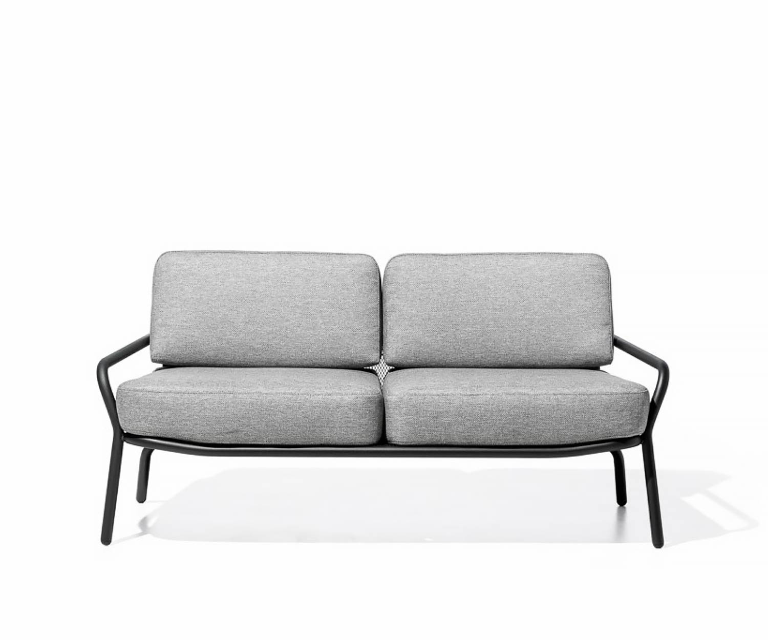 Exclusive Todus Starling design lounge sofa with white fabric cover as 2-seater