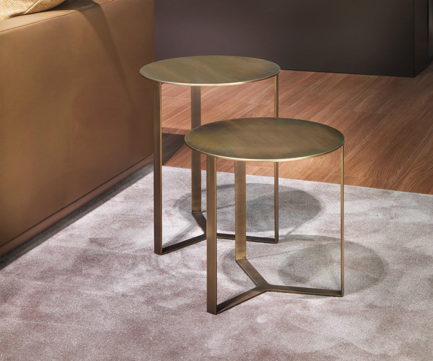 Modern Marelli Clip side table brushed brass