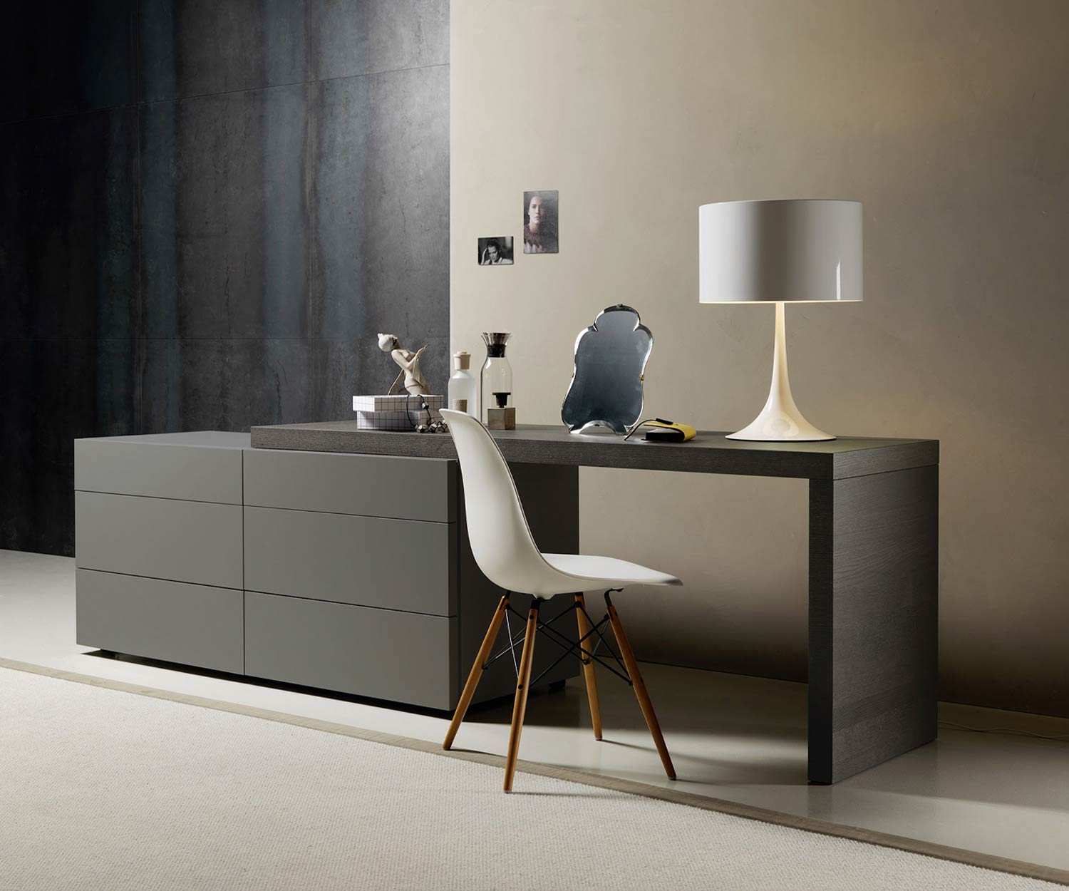 Exclusive Livitalia Valeo design chest of drawers with desk