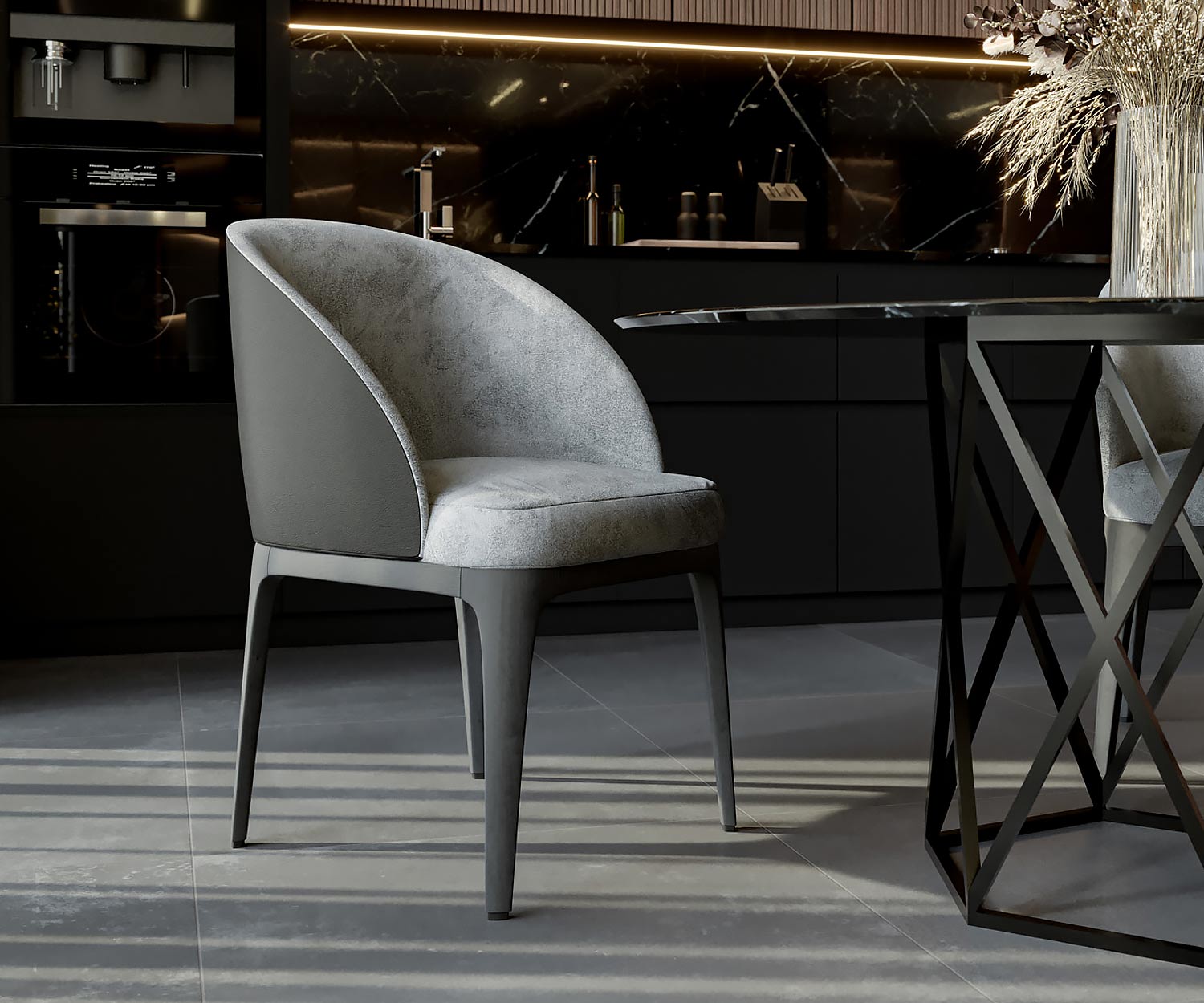 Design velvet chair Marelli Paris
