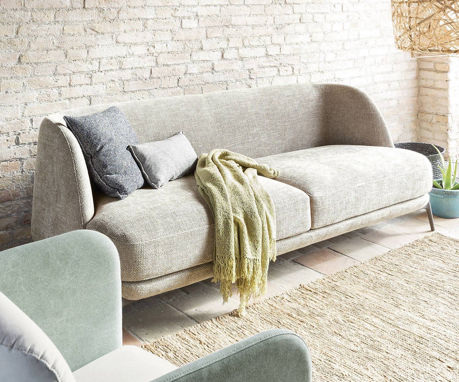 Novamobili Velvet design sofa with cold foam upholstery