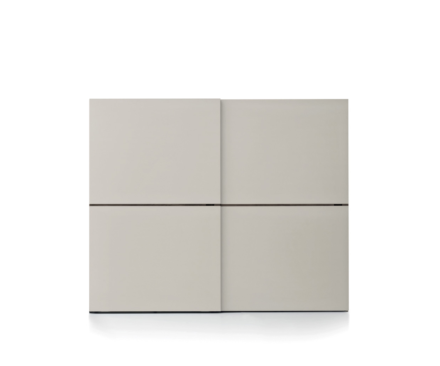 250 cm designer wardrobe Middle with sliding doors in beige matt