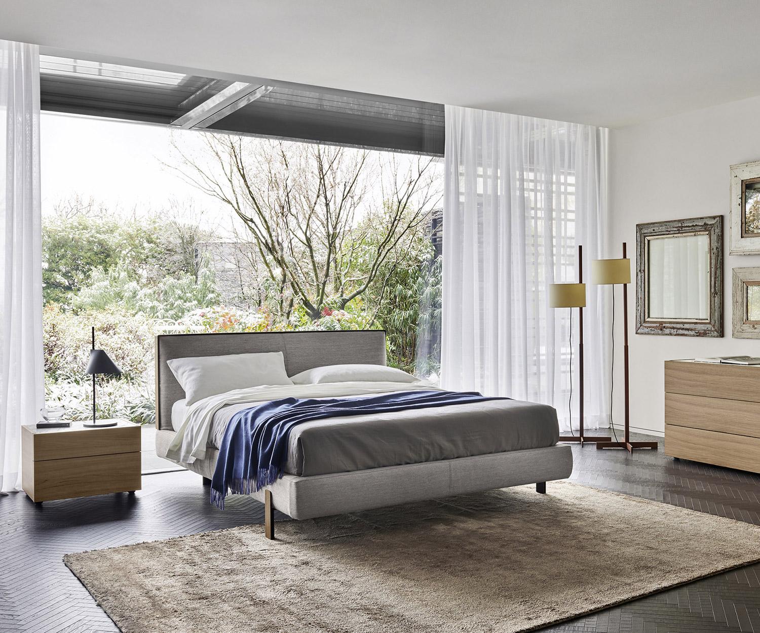 Exclusive Livitalia Design Bed Decor Fabric Cover Grey Bedroom
