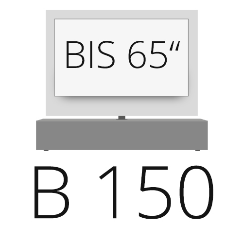 B 150 cm to 65 inch TV