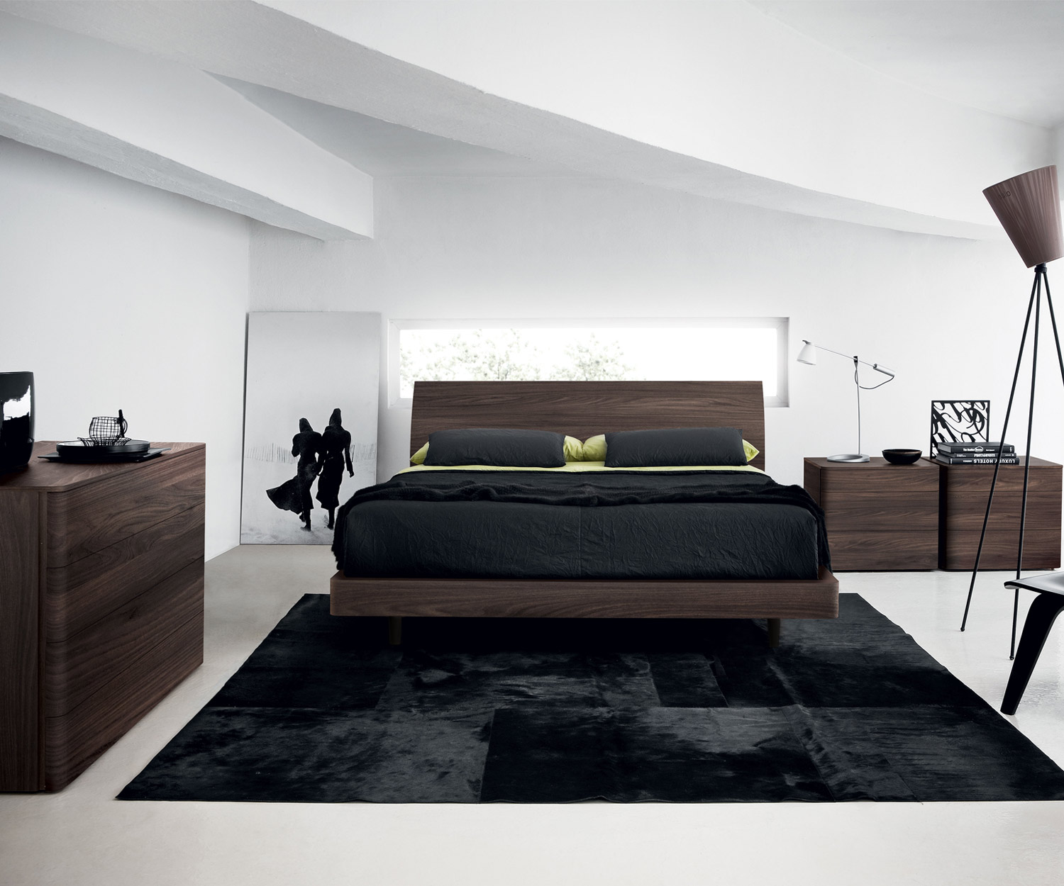 High-quality design Novamobili Bed Bend Elm dark
