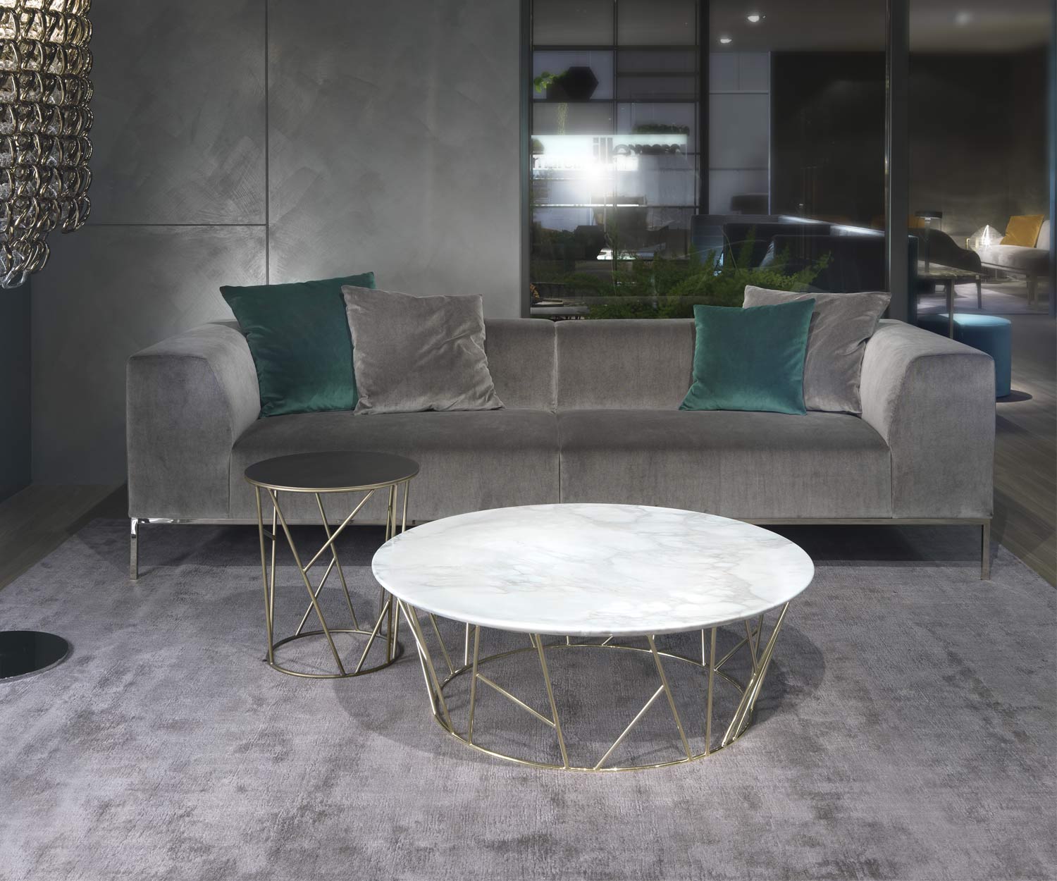 Modern Marelli Designer coffee table Twig Carrara marble