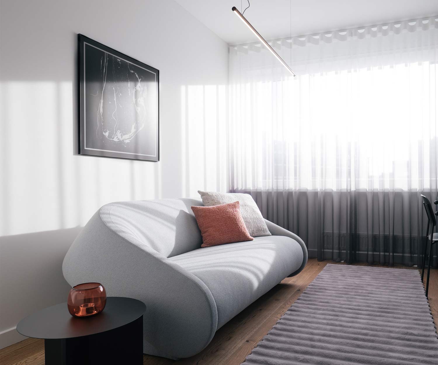 Modern Prostoria Design sofa bed Up Lift in the living room